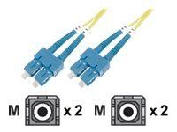 DIGITUS DK-2922-02 Fiber Optic Patch Cord SC/SC 2m duplex Singlemode OS2