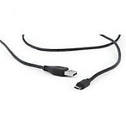 CABLU alimentare si date GEMBIRD, pt. smartphone, USB 2.0 (T) la Micro-USB 2.0 (T), 1.8m, spiralat, conectori auriti, alb,  CC-mUSB2C-AMBM-6-W  (include TV 0.06 lei)