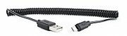 CABLU alimentare si date GEMBIRD, pt. smartphone, USB 2.0 (T) la Micro-USB 2.0 (T), 1.8m, spiralat, conectori auriti, alb,  CC-mUSB2C-AMBM-6-W  (include TV 0.06 lei)