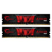 Memorie G.Skill Aegis 16 GB DDR4 3000 MHz CL16, kit 2 x 8 GB, XMP 2.0, Negru-rosu
