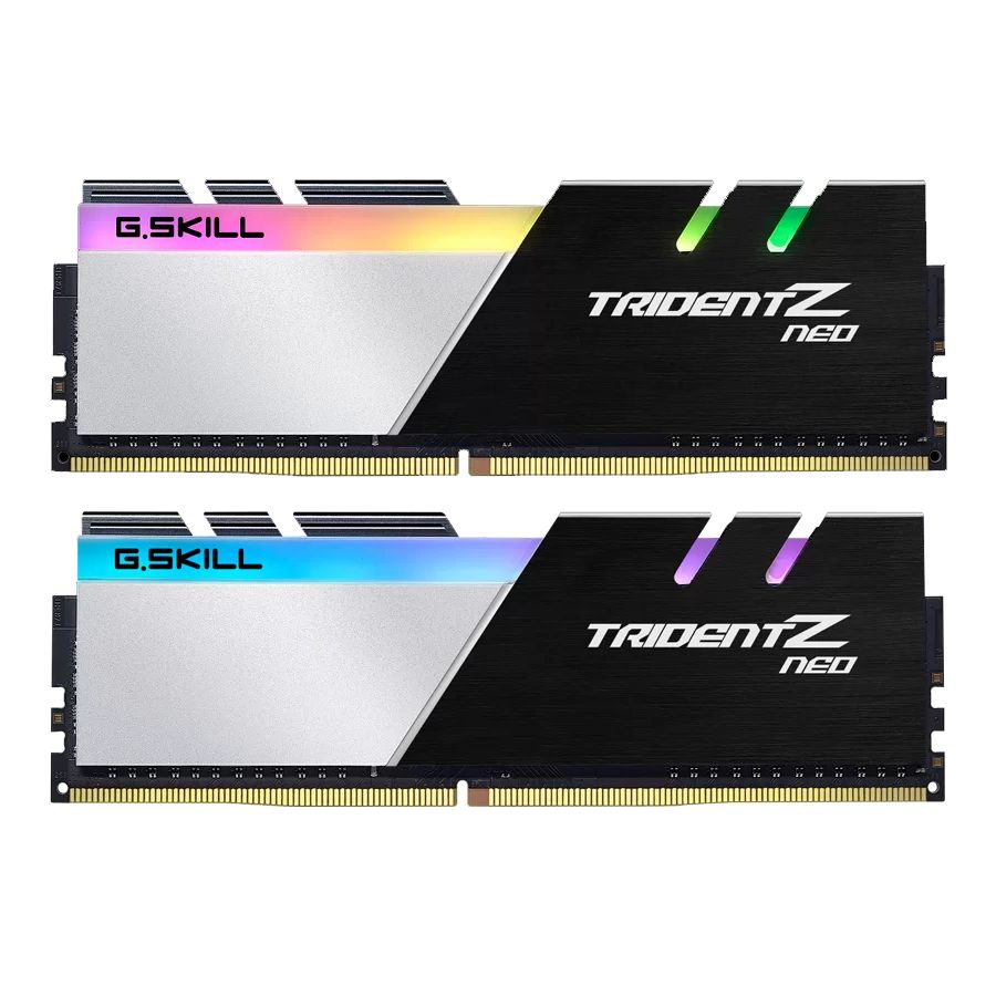 Memorie G.Skill Trident Z Neo 16 GB DDR4 3600 MHz CL16, kit 2 x 8 GB, XMP 2.0, Alb-negru, RGB