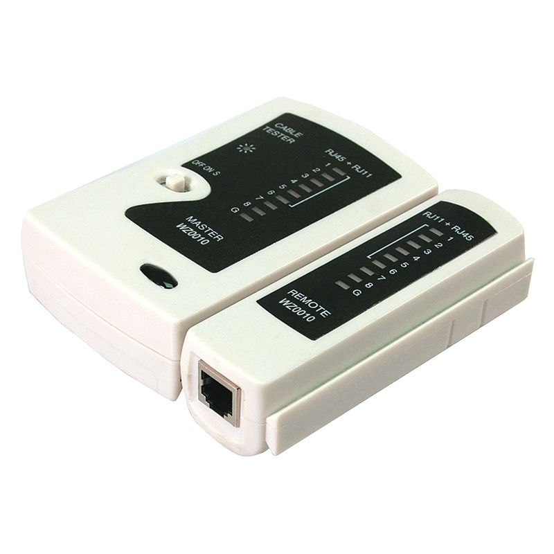 TESTER CABLU RETEA LOGILINK, pt. cablu UTP, FTP, USB, coaxial, conector RJ45, RJ11, BNC, USB, IEEE1394,  WZ0014