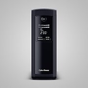 UPS Cyber Power VP1200ELCD-FR, 1200 VA, 720 W, cu management, line-interactive, 5x Schuko, 1x C14, 1x USB, Sealed Lead-acid, 12 minute (50% sarcina), LCD, Tower, Negru