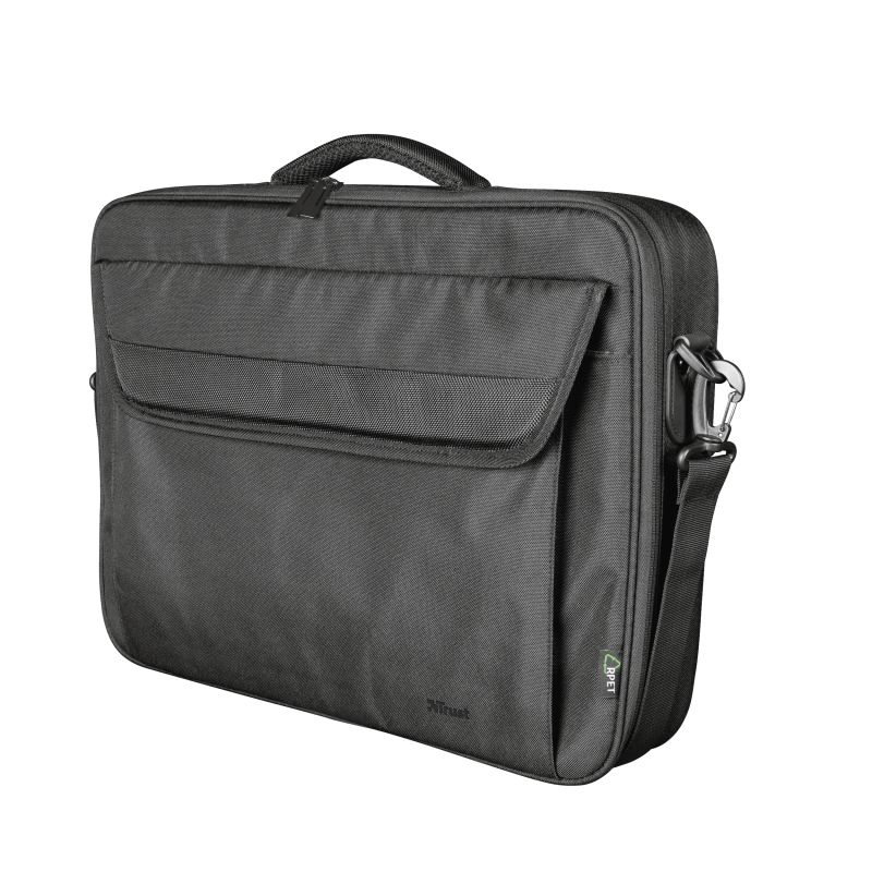 Geanta Trust Atlanta Carry Bag for 15.6  laptop  General Type of bag carry bag Number of compartments 4 Max. laptop size 16   Max. weight 20 kg Height of main product (in mm) 390 mm Width of main product (in mm) 320 mm Depth of main product (in mm) 60 mm Total weight 475 g Weight of main unit 475 g