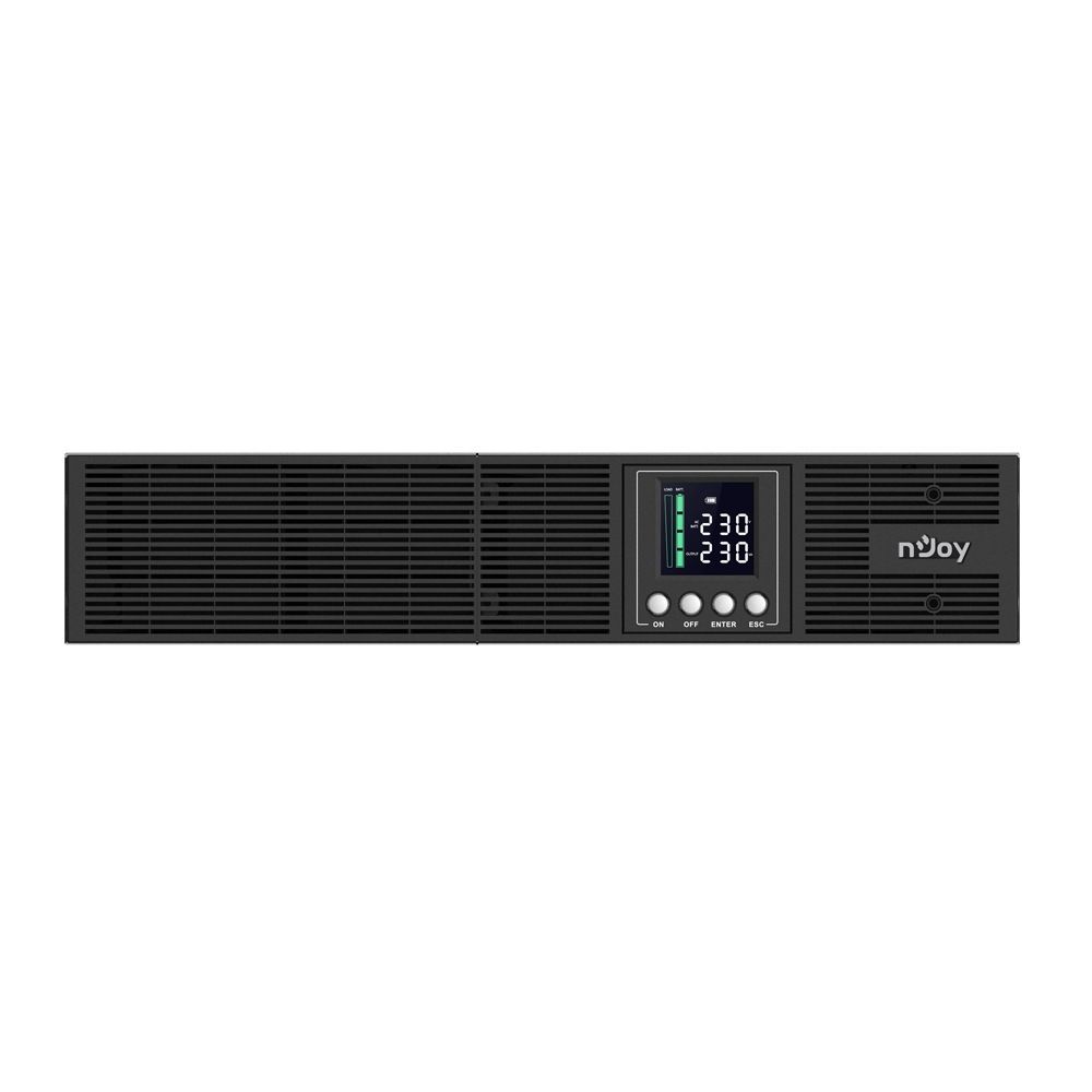 UPS nJoy UPCMCOP930HASCG01B, 3000 VA, 2700 W, cu management, on-line, 8x C13, 11 minute (50% sarcina), LCD, Tower/Rack 2U, Negru