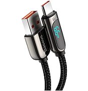CABLU alimentare si date Baseus Display, Fast Charging Data Cable pt. smartphone, USB la USB Type-C 66W, braided, 1m, negru  CASX020001  (include timbru verde 0.25 lei)