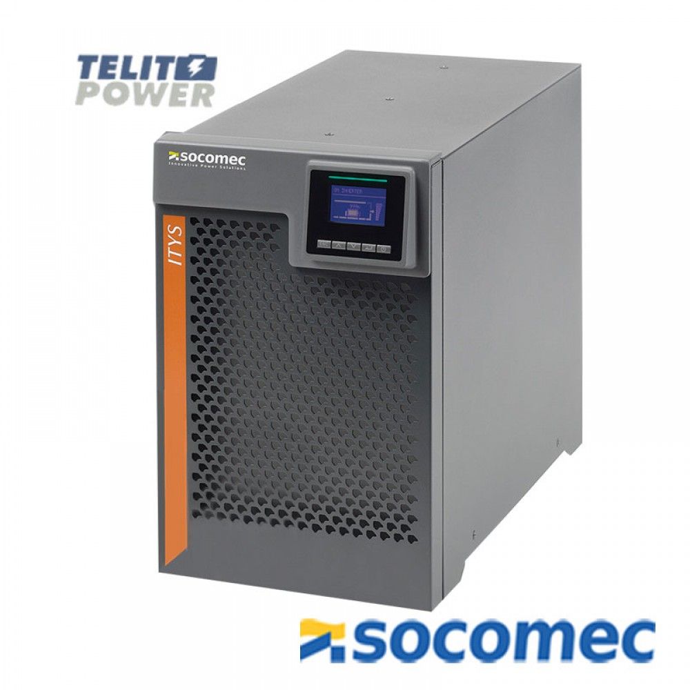 UPS Socomec ITY3-TW020B, 2000 VA, 2000 W, on-line double-conversion, 8x C13, 1x C14, 1x USB, Sealed Lead-acid maintenance-free, LCD, Tower, Gri