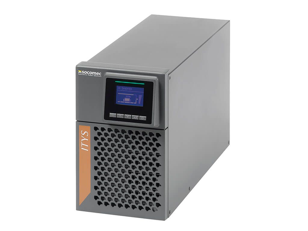 UPS Socomec ITY3-TW010B, 1000 VA, 1000 W, on-line double-conversion, 4x C13, 1x C14, 1x USB, Sealed Lead-acid maintenance-free, LCD, Tower,