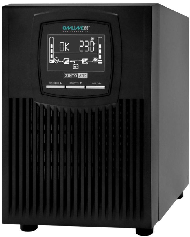 UPS Online USV Z800T, 800 VA, 720 W, cu management, line-interactive, 8x C13, 1x C14, 1x RJ45, 1x USB, 12 V / 7Ah Tower, Negru