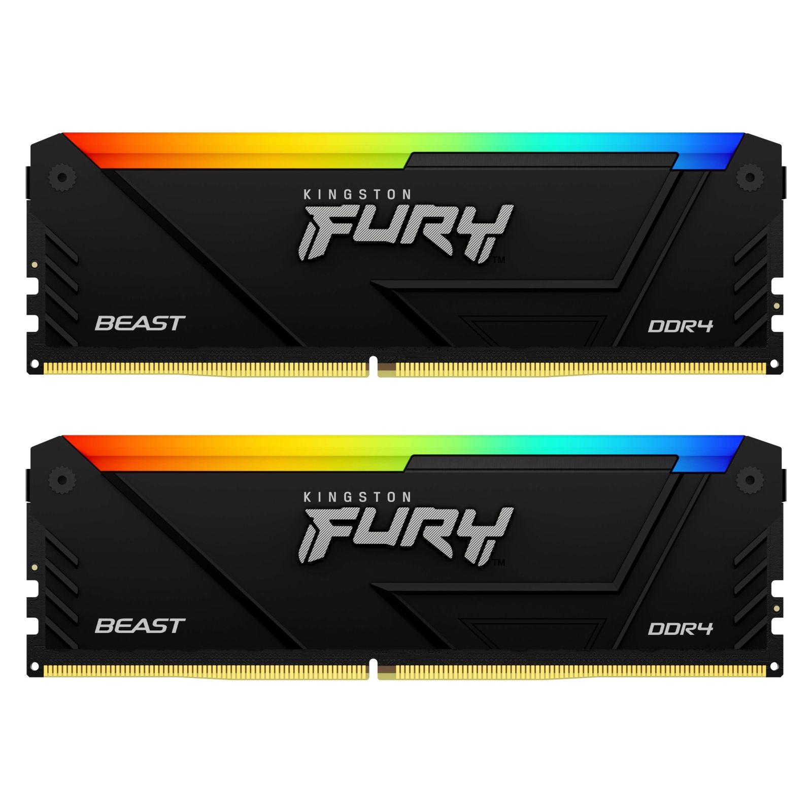 Memorie Kingston FURY Beast 16 GB DDR4 3600 MHz CL17, kit 2 x 8 GB, XMP 2.0, Negru, RGB