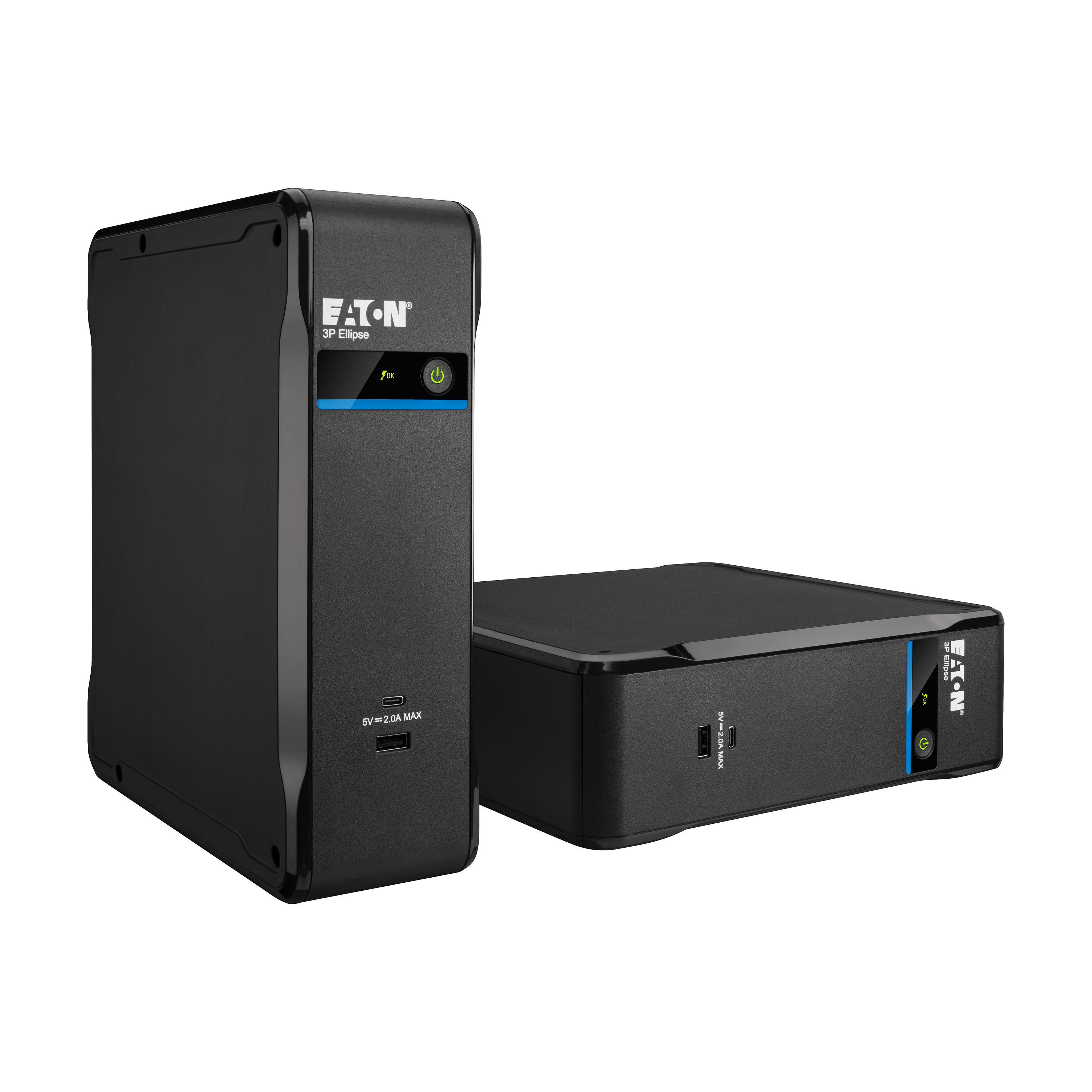 UPS Eaton 3P1700UD, 1700 VA, 1040 W, offline, 4x Schuko, 1x C14, 1x USB, 12 V / 9 Ah Sealed Lead-acid, LED, Tower, Negru