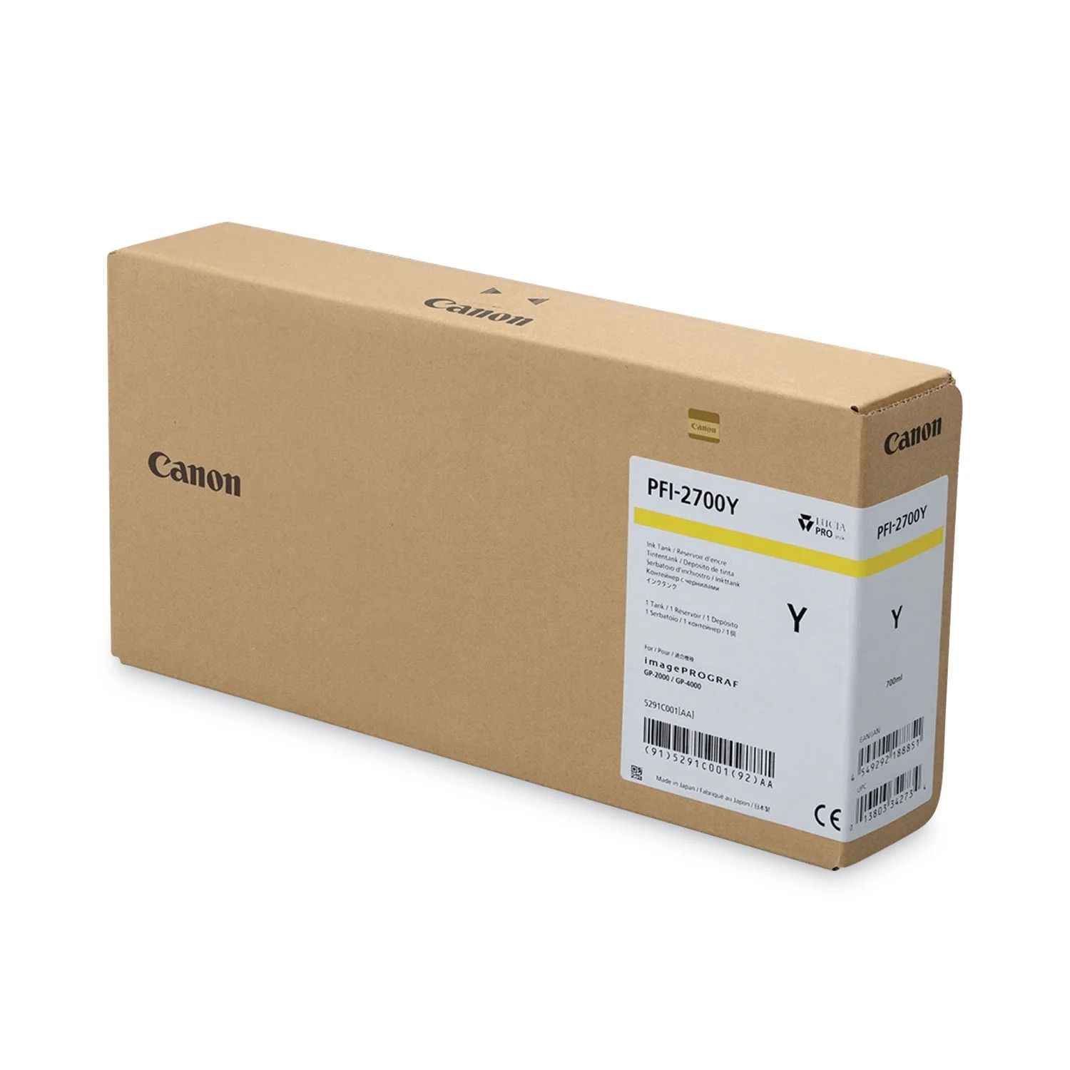 Cartus cerneala Canon 5291C001 ,Galben ,700 ml ,Original (PFI-2700y)