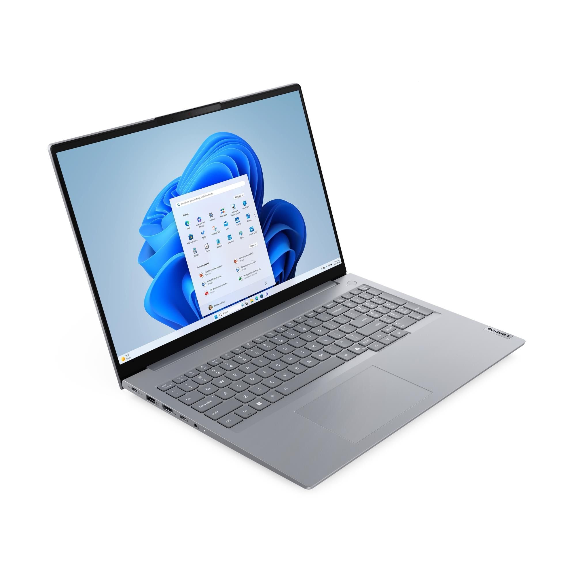 Laptop Lenovo ThinkBook 16 G8 IRL 21SH0083RI, 16 inch 1920 x 1200, Intel 210H (8 C / 12 T, 2.2 GHz - 4.8 GHz, 12 MB cache, 28 W), 16 GB DDR5, 512 GB SSD, Intel Graphics, Windows 11 Pro, Gri