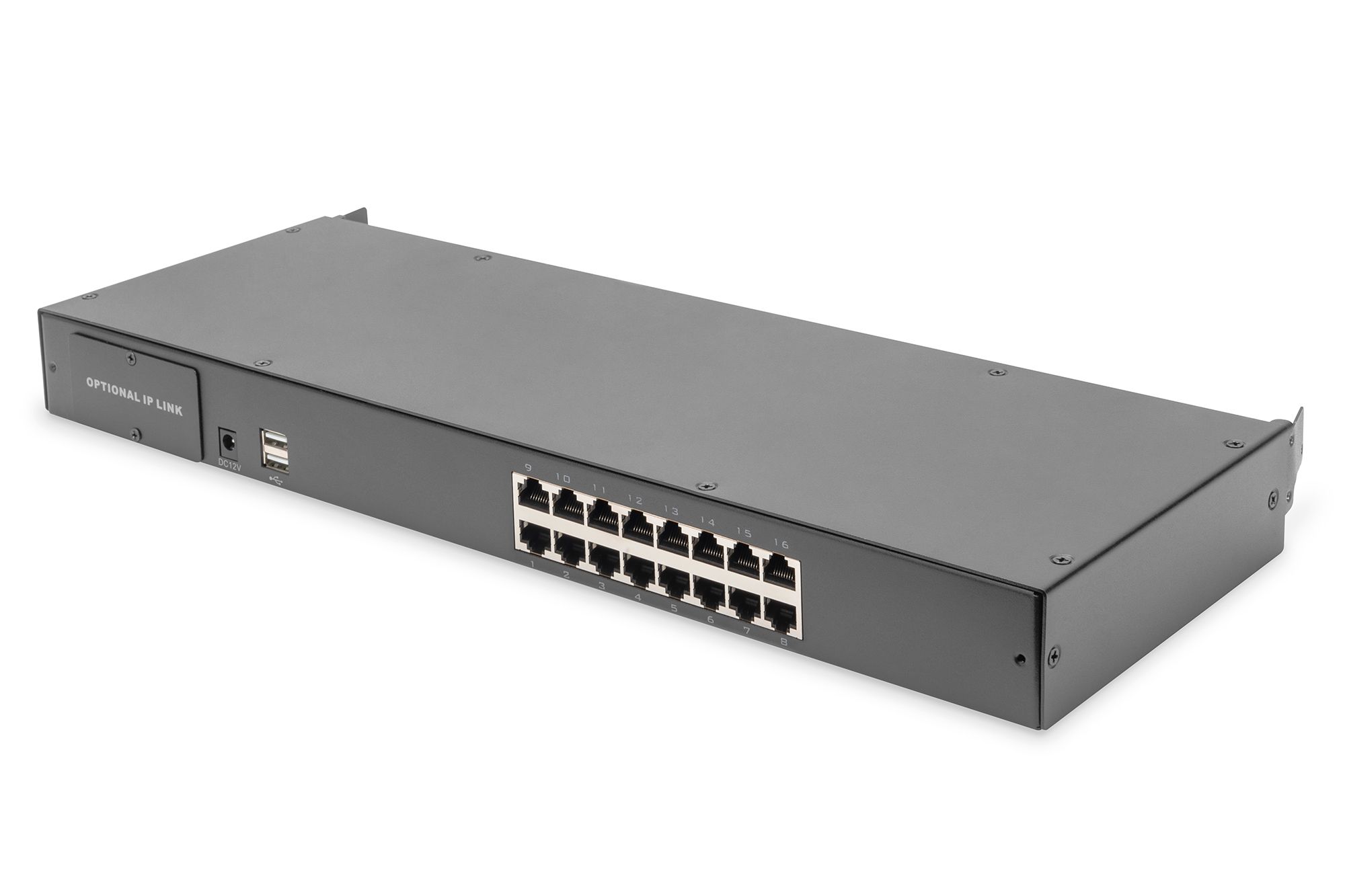 Digitus DS-72217 switch-uri pentru tastatură, mouse și monitor (KVM) Raft pentru montat echipamente Negru