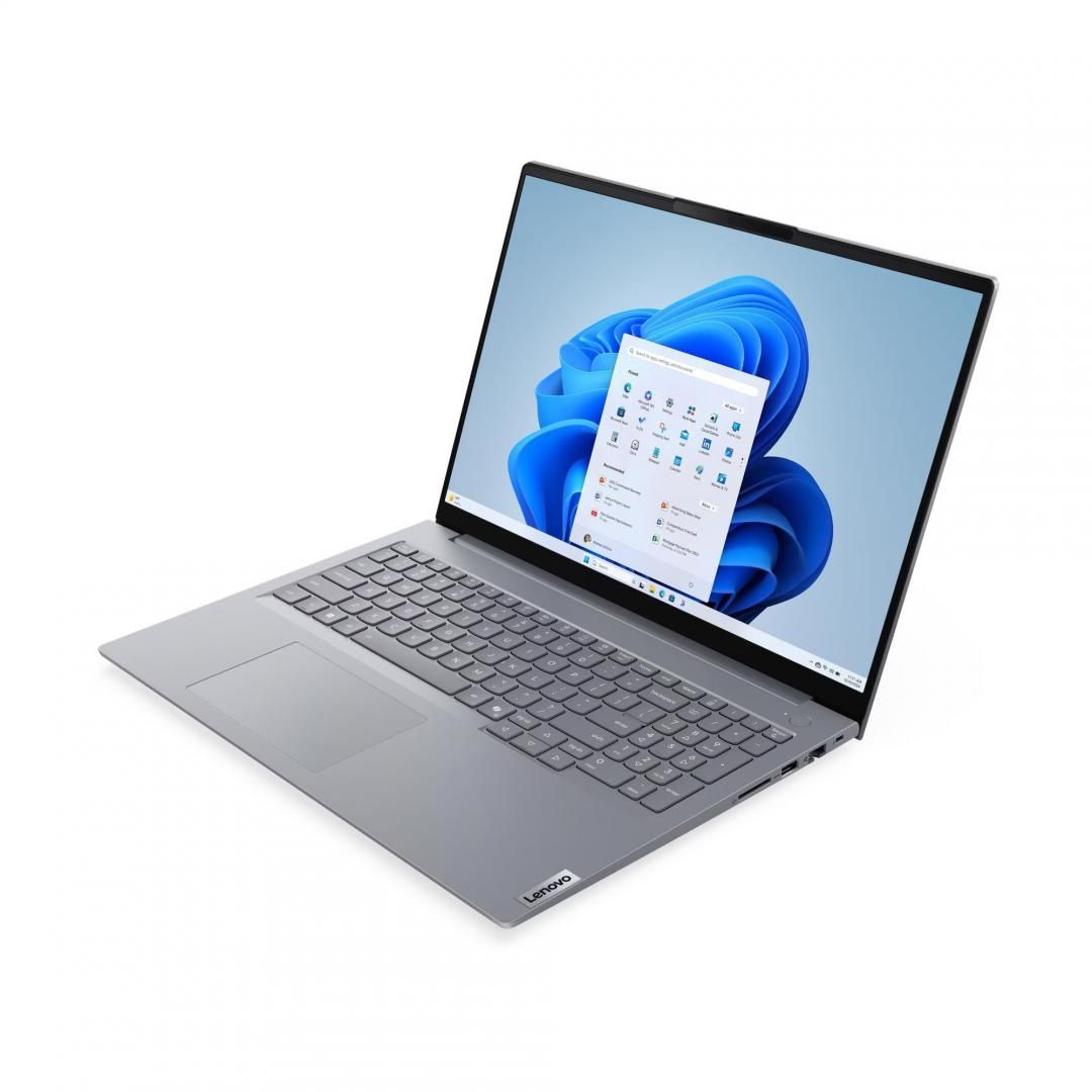 Laptop Lenovo ThinkBook 16 G9 IRL, 16 inch 1920 x 1200, Intel Core 5 210H (8 C / 12 T, 2.2 GHz - 4.8 GHz, 12 MB cache, 28 W), 32 GB DDR5, 1 TB SSD, Intel Graphics, Free DOS, Tastatura International, Arctic Grey