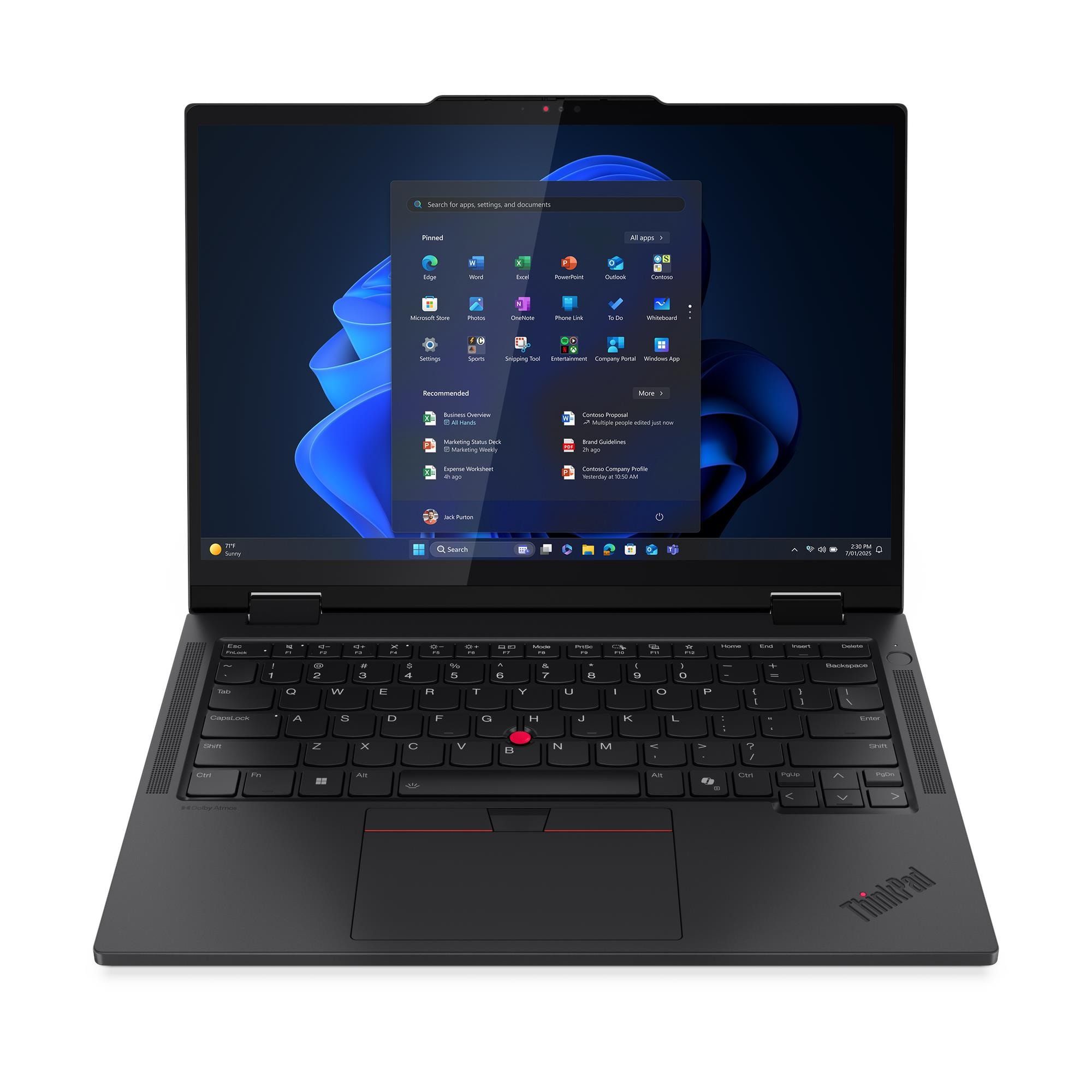 Laptop Lenovo ThinkPad T14s 2-in-1 Gen 1 21R3001RCK, 14 inch 1920 x 1200 Touchscreen, Intel 255U (12 C / 14 T, 1.8 GHz - 4.8 GHz, 12 MB cache, 15 W), 32 GB LPDDR5X, 1 TB SSD, Intel Intel Graphics, Windows 11 Pro, Tastatura Czech / Slovak, Eclipse Black